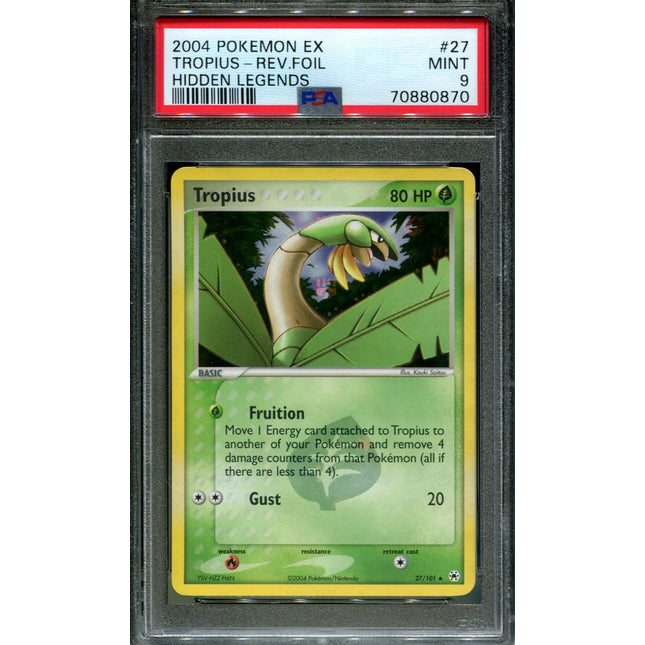 Tropius - 27/101 - PSA 9 - Reverse Holo - Hidden Legends - Pokemon - 80870
