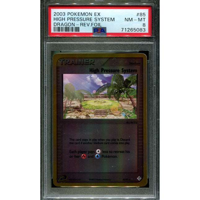 High Pressure System - 85/97 - PSA 8 - Reverse Holo - Dragon - Pokemon - 65083
