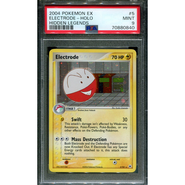 Electrode - 5/101 - PSA 9 - Holo - Hidden Legends - Pokemon - 80840
