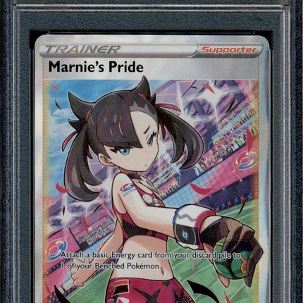 Marnie's Pride - 171/172 - PSA 9 - Full Art - Brilliant Stars - Pokemon - 76462