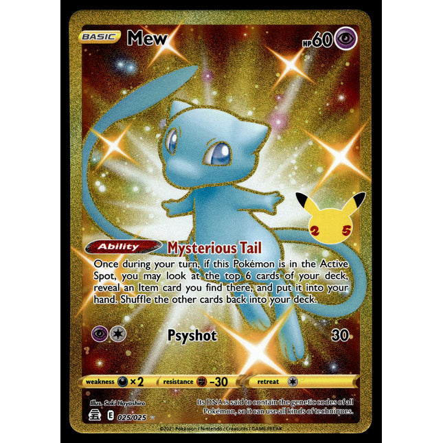 Mew - 025/025 - NM - Secret Rare - Celebrations - Pokemon - A6-76