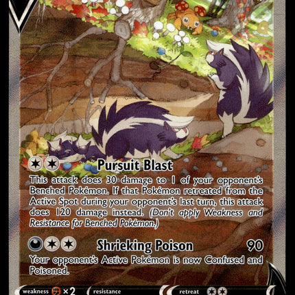 Skuntank V - 181/195 - NM - Alt Art - Silver Tempest - Pokemon - A9-119