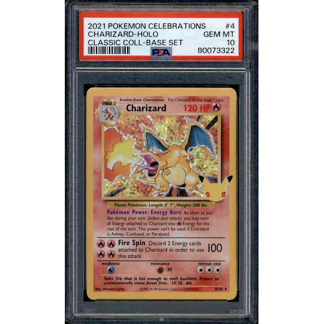 Charizard - 4/102 - PSA 10 - Holo - Celebrations - Pokemon - 73322