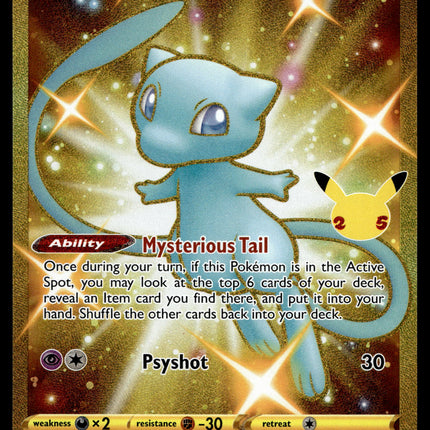 Mew - 025/025 - NM - Secret Rare - Celebrations - Pokemon - A6-72