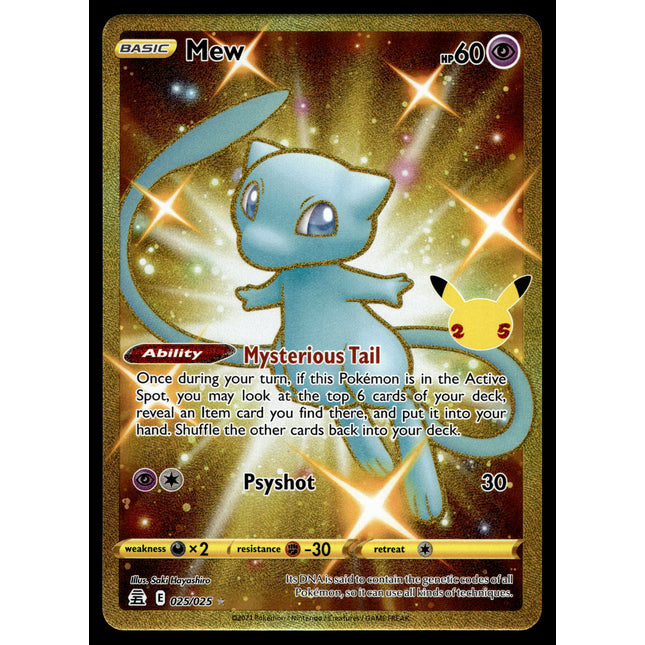 Mew - 025/025 - NM - Secret Rare - Celebrations - Pokemon - A6-72