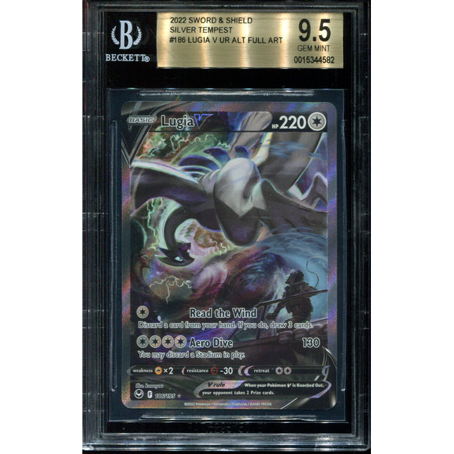 Lugia V - 186/195 - BGS 9.5 - Alt Art - Silver Tempest - Pokemon - 44582