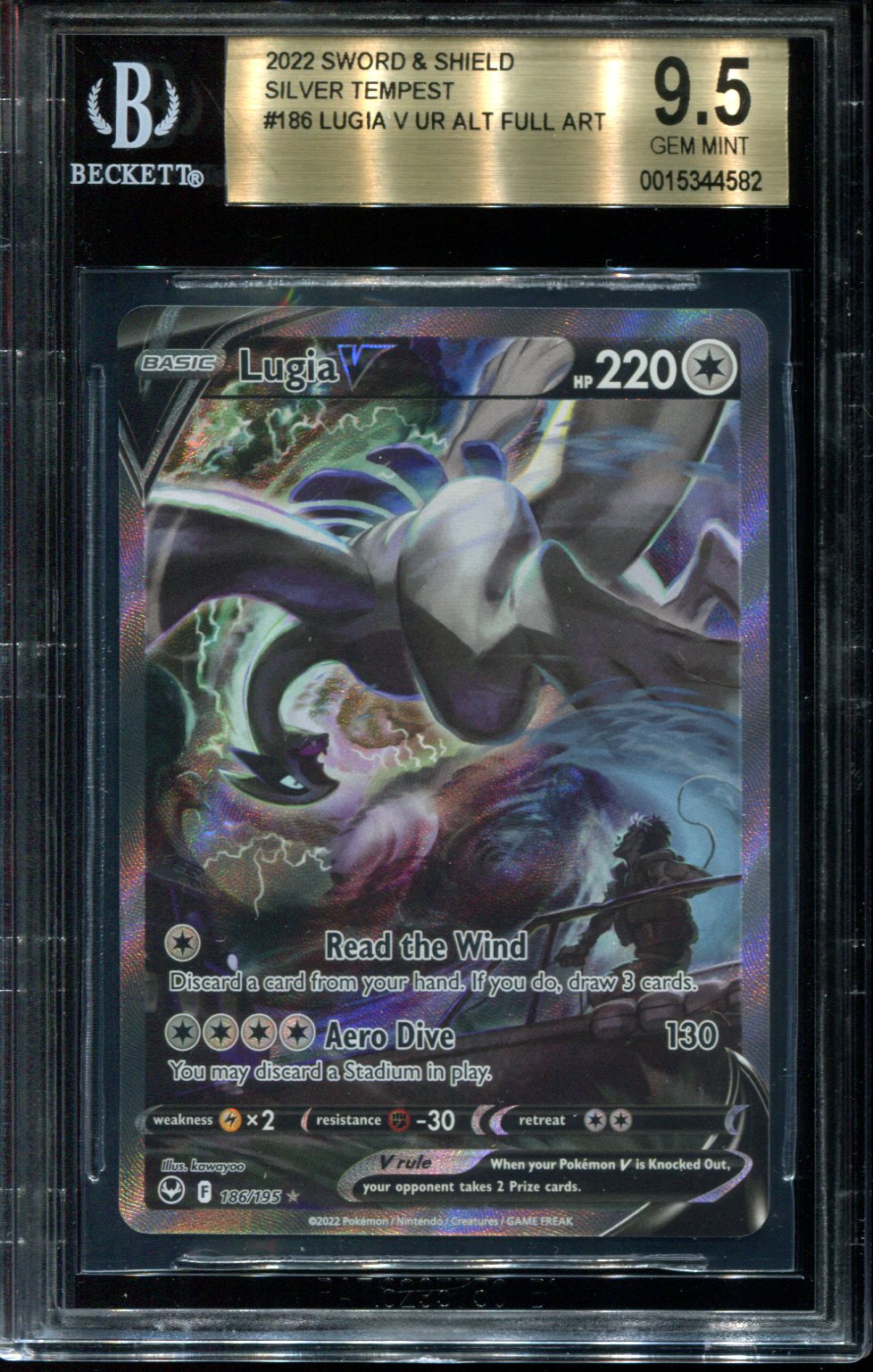 pokemon card lugia v price Lugia V - 186/195 - BGS 9.5 - Alt Art - Silver Tempest - Pokemon