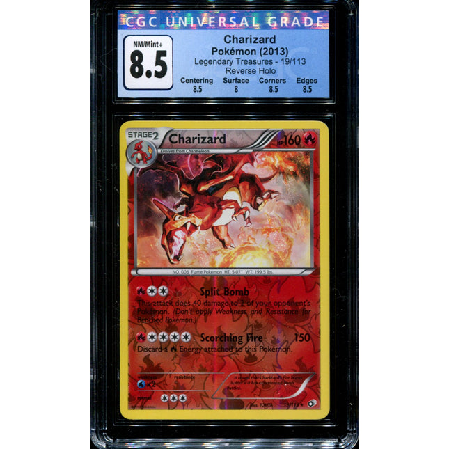 Charizard - 19/113 - CGC 8.5 - Legendary Treasures - Pokemon - 37009