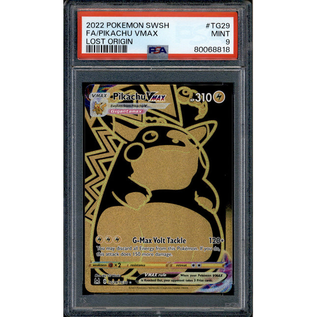 Pikachu Vmax - TG29/TG30 - PSA 9 - Secret Rare - Lost Origin - Pokemon - 68818