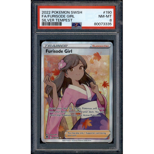 Furisode Girl - 190/195 - PSA 8 - Full Art - Silver Tempest - Pokemon - 73335