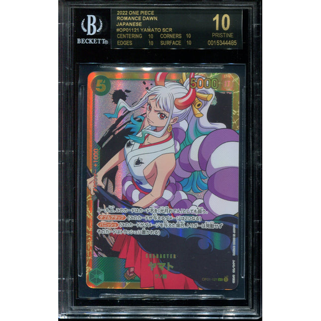 Yamato - OP01-121 - BGS 10 Black Label - Secret Rare - OP01 Japanese - One Piece TCG - 44485