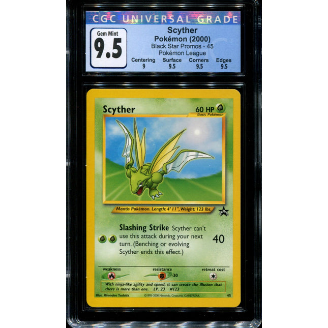 Scyther - 45 - CGC 9.5 Gem Mint - Black Star Promo - 36818