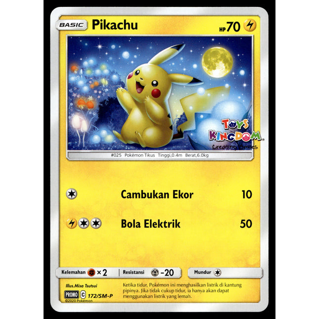 Pikachu - 172/SM-P - NM - Indonesian Toys Kingdom - Promo - Pokemon - B1-68
