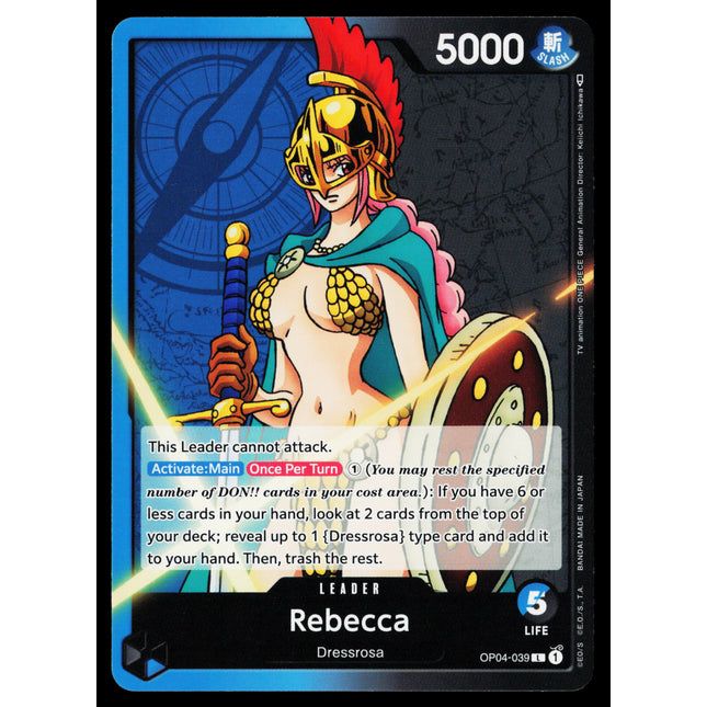 Rebecca - OP04-039 - NM - Leader - English OP04 - One Piece TCG