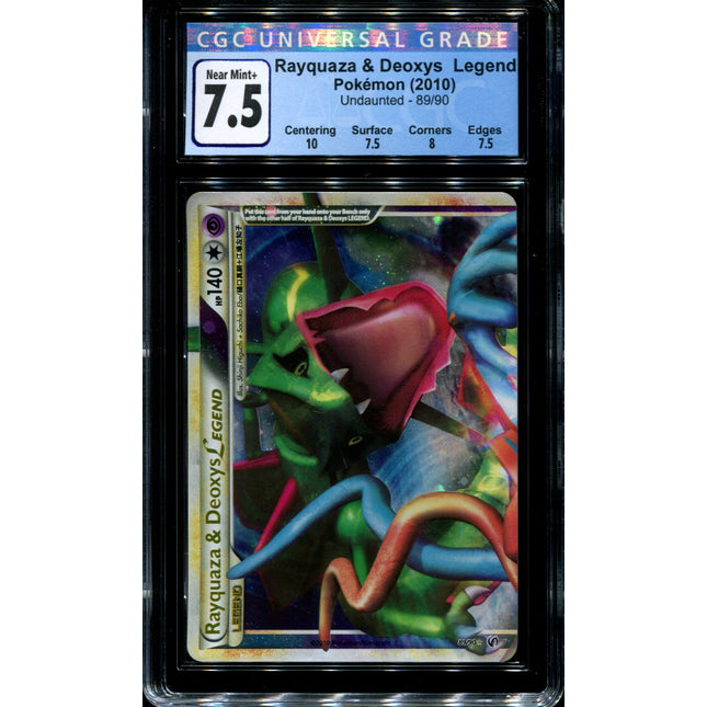 Rayquaza & Deoxys Legend Top - 89/90 - CGC 7.5 - Ultra Rare - Undaunted - Pokemon - 68421