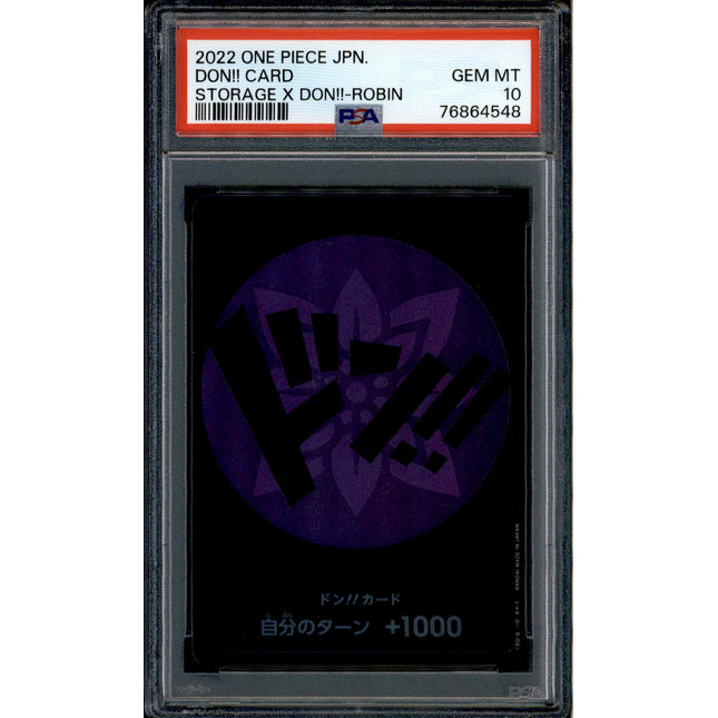 Robin Don Card - Promo Storage - PSA 10 - Japanese Holo - Box - One Piece - 64548