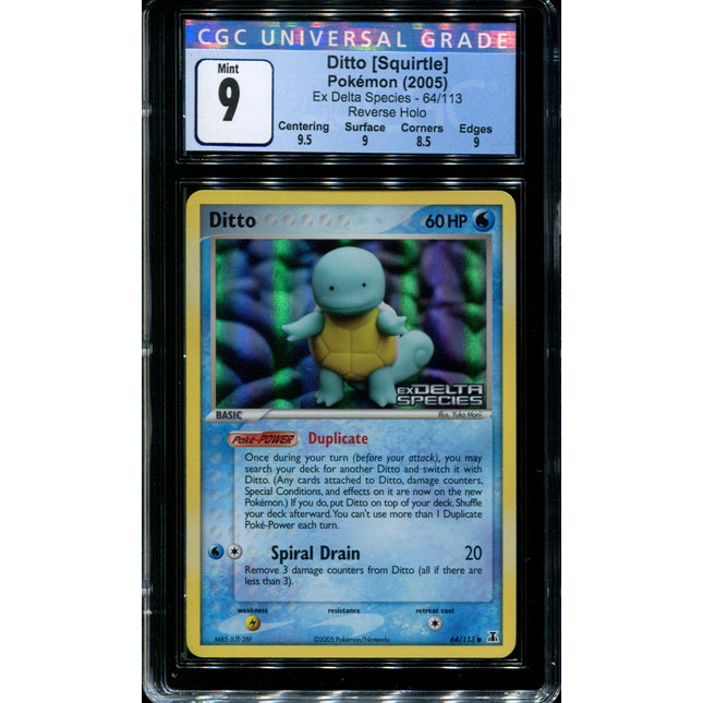 Ditto - 64/113 - CGC 9 Mint - Reverse Holo - Delta Species - 36583