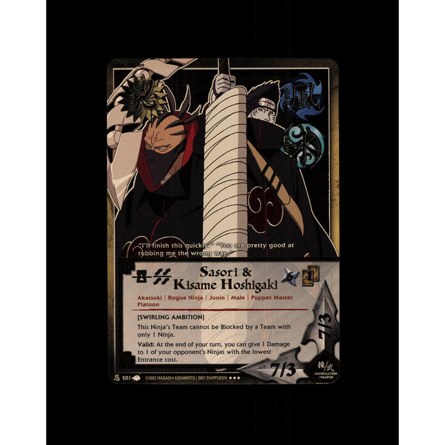 Sasori & Kisame Hoshigaki - 501 - NM - 1st Edition - Foil - Naruto CCG - D4-158