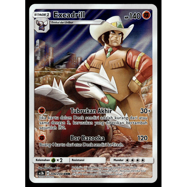 Excadrill - 206/204 - NM - Indonesian CHR - Tag Team Collection - Pokemon - B1-28