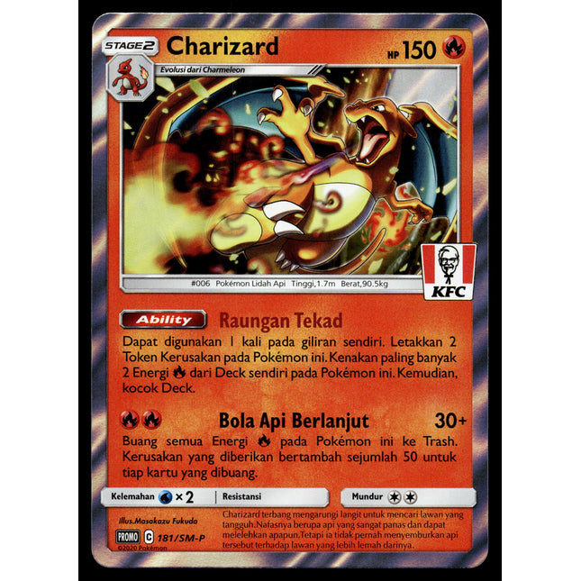 Charizard - 181/SM-P - PSA NM - Indonesian - KFC - Promo - Pokemon - A1-38