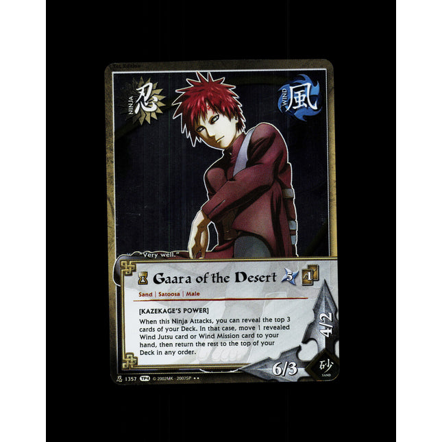 Gaara of the Desert - 1357 - NM - 1st Edition Foil - TP4 - Naruto CCG - D4-185