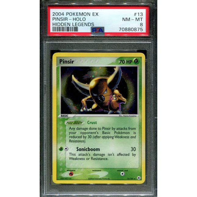 Pinsir - 13/101 - PSA 8 - Holo - Hidden Legends - Pokemon - 80875