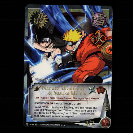 Naruto Uzumaki & Sasuke Uchiha - us066 - NM - Foil - Promo - Naruto CCG - E1-30