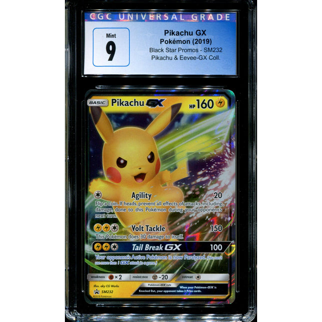 Pikachu GX - SM232 - CGC 9 - Black Star Promos - Ultra Rare - Pokemon - 94310