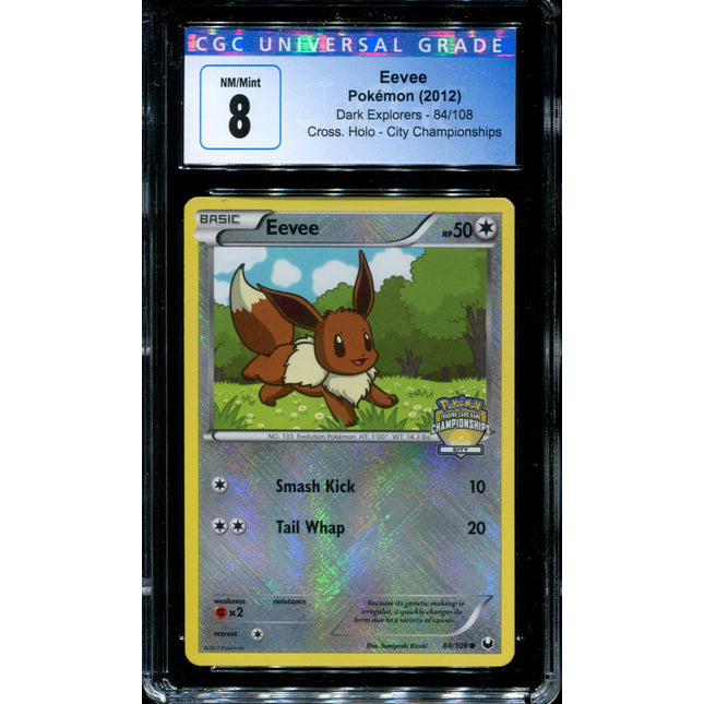 Eevee - 84/108 - CGC 8 - City Championship - Dark Explorers - Pokemon - 54165