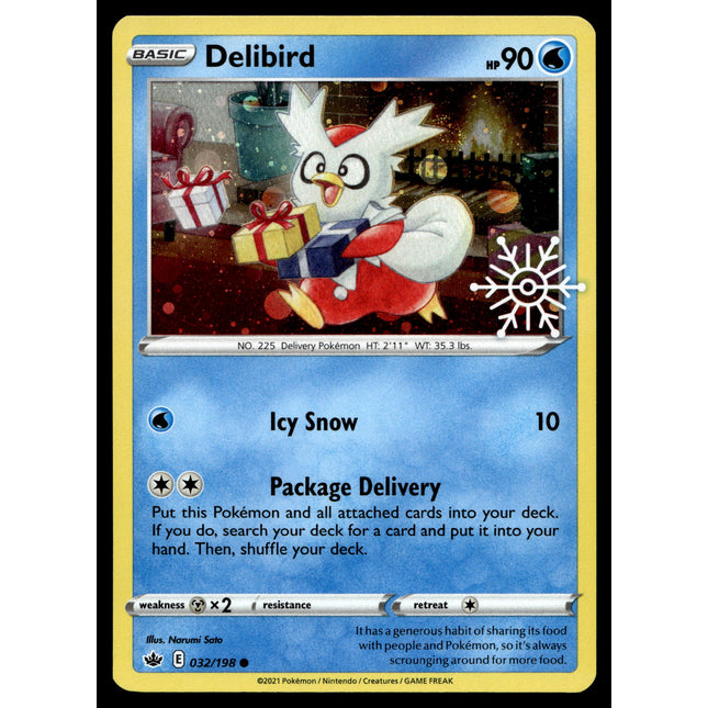 Delibird - 032/198 - NM - Holo - Calendar Promo - Pokemon - A9-7