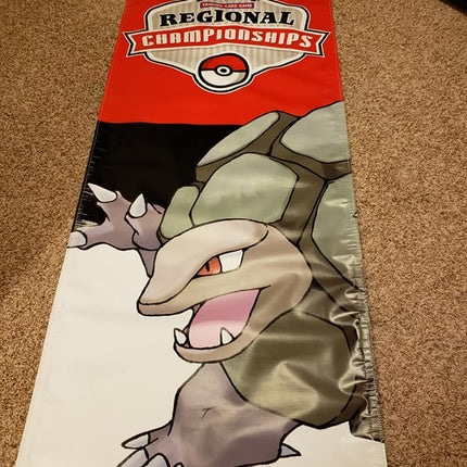 Geodude, Graveler, Golem - Pokemon Regional Championships - Set of 3 Tall Tarp Banners - 36"x120"