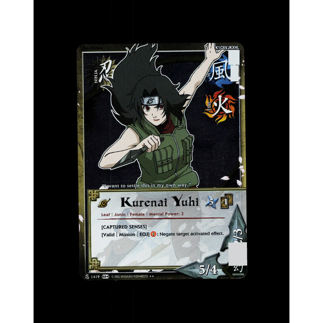 Kurenai Yuhi - 1419 - NM - 1st Edition - Foil - Naruto CCG - D3-65