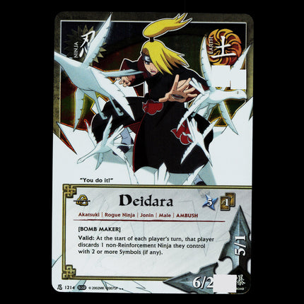 Deidara - 1214 - NM - 1st Edition Foil - S22 - Naruto CCG - D3-4