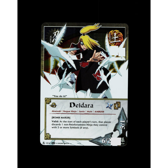Deidara - 1214 - NM - 1st Edition Foil - S22 - Naruto CCG - D3-4