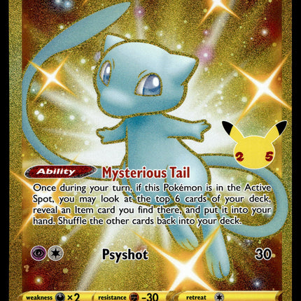 Mew - 025/025 - NM - Secret Rare - Celebrations - Pokemon - A6-74