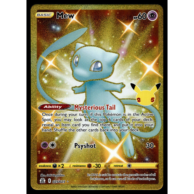 Mew - 025/025 - NM - Secret Rare - Celebrations - Pokemon - A6-74