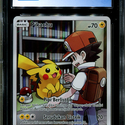 Pikachu - 206/205 - CGC 10 - Tag Team Collection - Indonesian - Character Rare - Pokemon - 94099