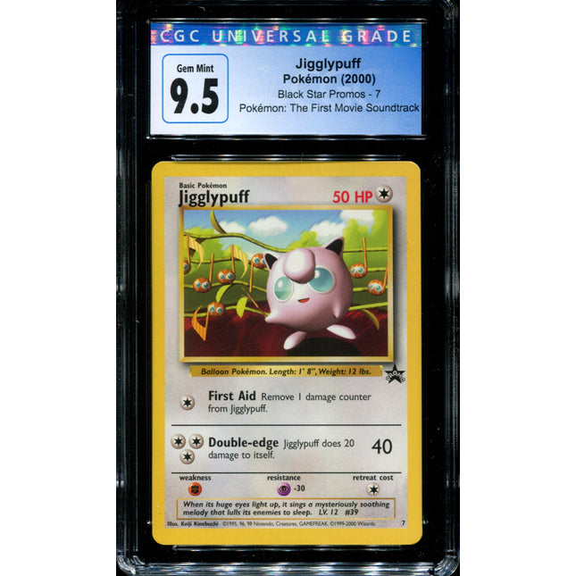Jigglypuff - 7 - CGC 9.5 - Black Star Promo - First Movie Soundtrack - Pokemon - 54079