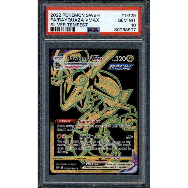 Rayquaza Vmax - TG29/TG30 - PSA 10 - Secret Rare - Silver Tempest - Pokemon - 68907
