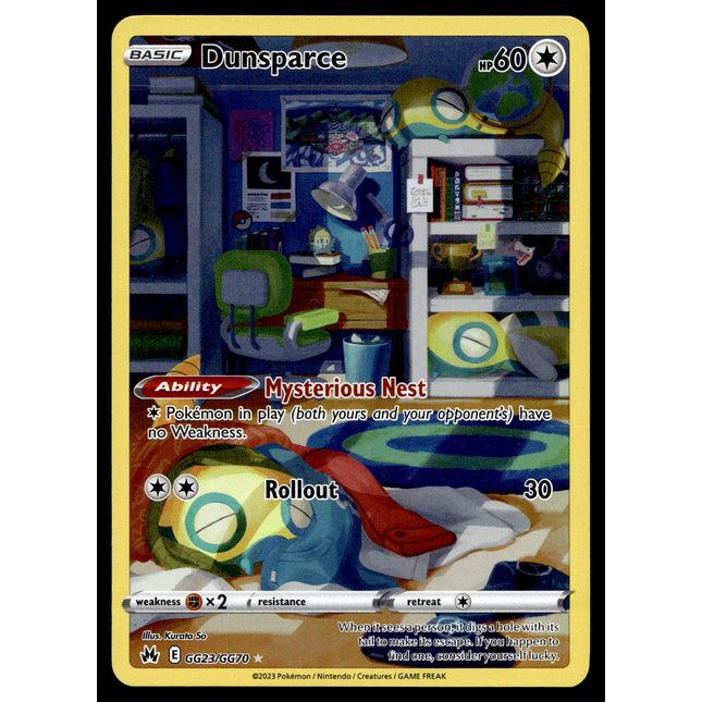 Dunsparce - GG23/GG70 - NM - Art Rare - Crown Zenith - Pokemon - A8-79
