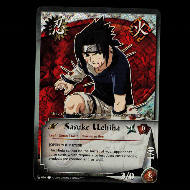 Sasuke Uchiha - 026 - NM - Diamond Foil - Promo - Naruto CCG - E1-87