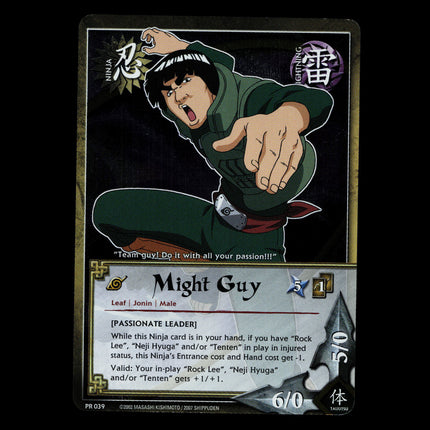 Might Guy - PR 039 - NM - Unlimited Foil - Promo - Naruto CCG - D3-151
