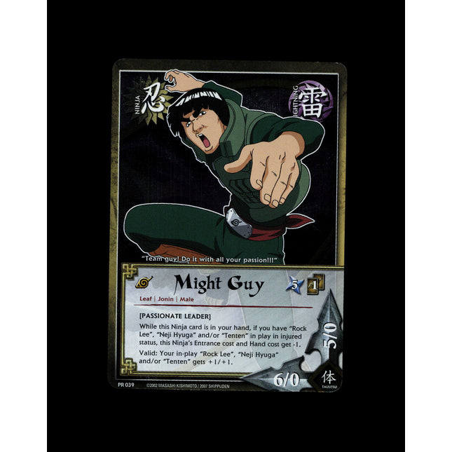Might Guy - PR 039 - NM - Unlimited Foil - Promo - Naruto CCG - D3-151