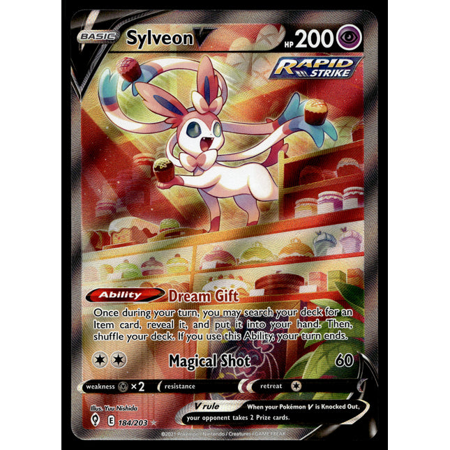 Sylveon V - 184/203 - NM - Alt Art - Evolving Skies - Pokemon - A9-117