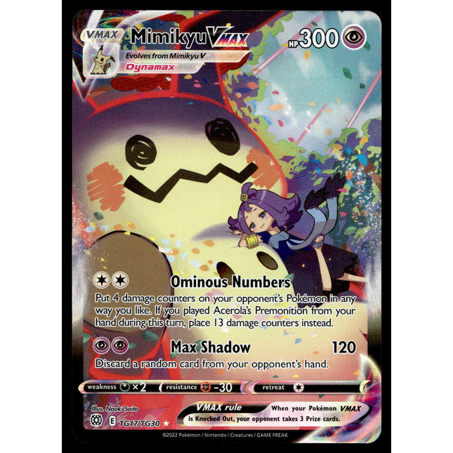 Mimikyu Vmax - TG17/TG30 - NM - Alt Art - Brilliant Stars - Pokemon - A7-77