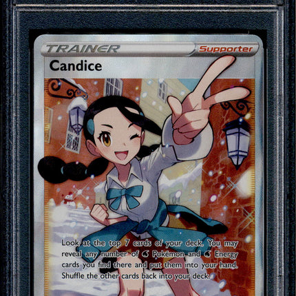 Candice - 189/195 - PSA 9 - Full Art - Silver Tempest - Pokemon - 68722