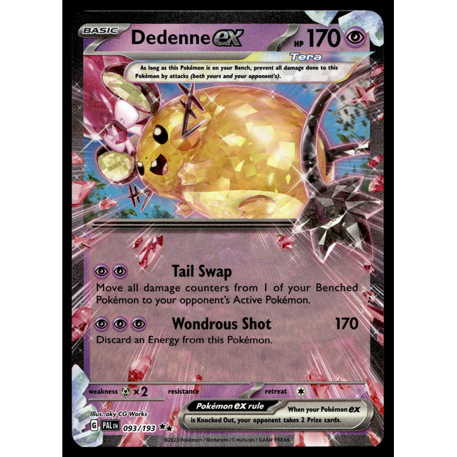 Dedenne ex - 093/193 - NM - Ultra Rare - Paldea Evolved - Pokemon - A8-36