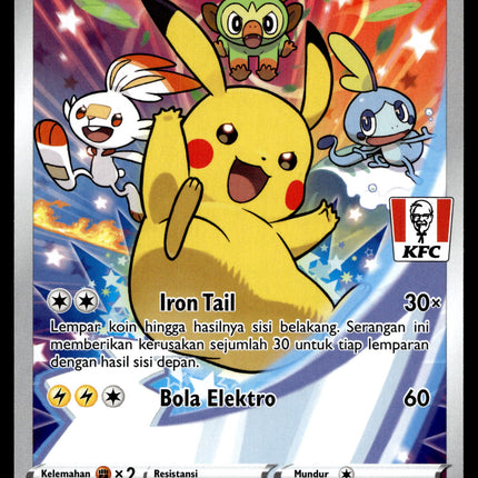 Pikachu - 016/S-P - PSA NM - Indonesian - KFC - Promo - Pokemon - A1-52