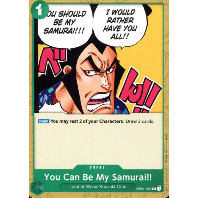 You Can Be My Samurai!! - OP01-055 - Common - English - One Piece TCG OP-01