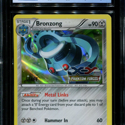 Bronzong - XY21 - CGC 8.5 - Staff Prerelease Promo - Phantom Forces - 36605